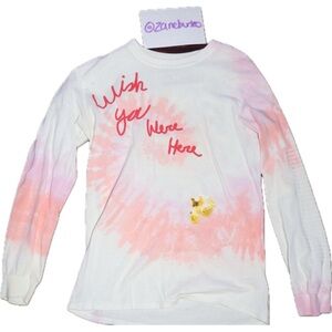 Travis Scott Astroworld - Tie-Dye Long Sleeve Shirt Wish You Were Here *Blank*